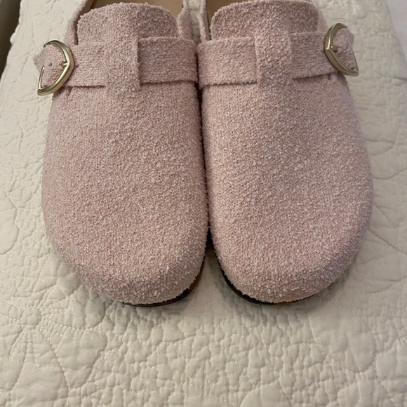 The Buckle Clog Ballerina Pink Bouclé Size 9 - Picture 4 of 7